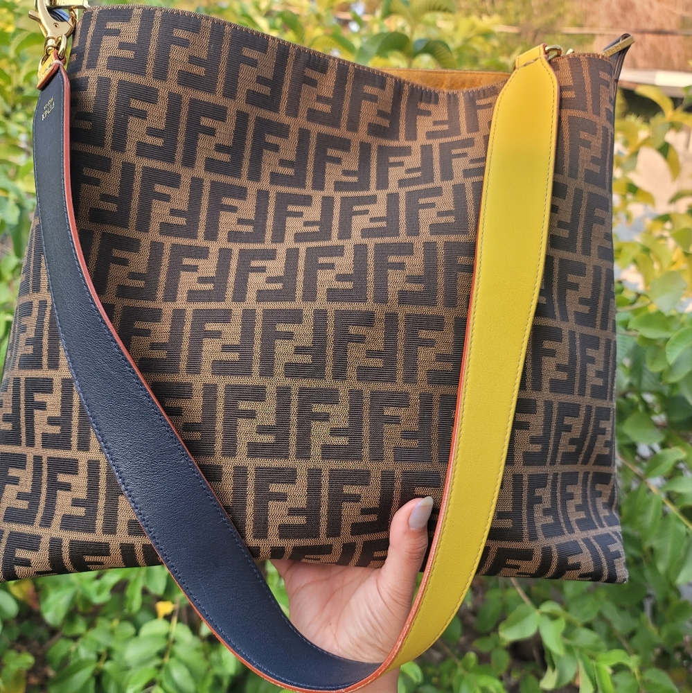 Fendi Brown and Yellow Bag - Picture 3 of 16